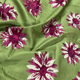 Mila sunflower kanchipuram silk fabric