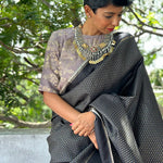 Meera Black gold kanchipuram silk saree 6