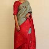 Ranya korvai kanchipuram silk saree