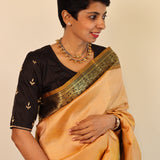 Hand embroidered silk blouse