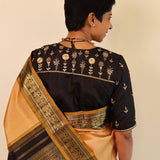Hand embroidered silk blouse