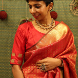 Hand embroidered silk blouse