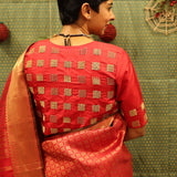 Hand embroidered silk blouse