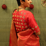 Hand embroidered silk blouse