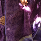 Mila monotone printed kanchi organza saree