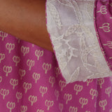 Lilac printed cotton kurta