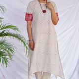Maroon kanchi cotton kurta