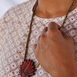Maroon kanchi cotton kurta