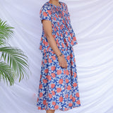 Hand printed cotton skirt