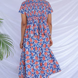 Hand printed cotton skirt