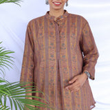 Layered brown top