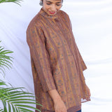 Layered brown top