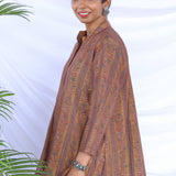 Layered brown top