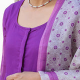 Purple chiffon kurta set