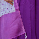 Purple chiffon kurta set