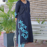 Kota appliqued kurta set