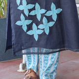 Kota appliqued kurta set