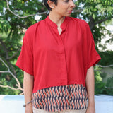 Red  box fit shirt