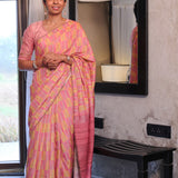Ombre printed tussar saree