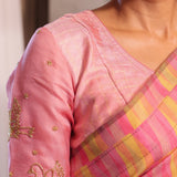 Ombre printed tussar saree