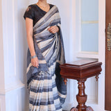 Striped handloom tussar saree