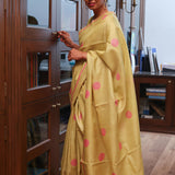 Veena polka tussar saree