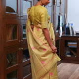Veena polka tussar saree