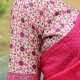 Printed tussar blouse