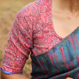 Pink printed kota blouse