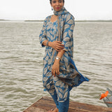 Foliage tussar kurta set