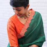 Malar organza saree