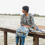 Foliage tussar kurta set