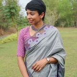 Purple printed kota blouse