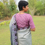 Purple printed kota blouse