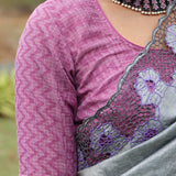Purple printed kota blouse