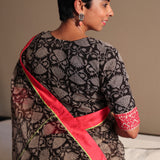 Black printed kota blouse