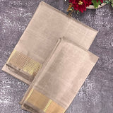 Sah A striped border kanchi silk dhoti set