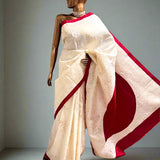 Mila Cream Gold Kanchi Silk Saree
