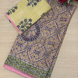 Mishrita Pink Printed Kota Saree