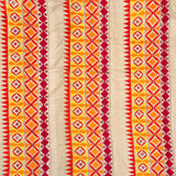 Beige Tussar Lambhani Embroidered saree