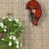 Parakeet Face Brooch
