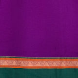 Mishrita Temple Border Chiffon saree - Purple