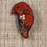 Parakeet Face Brooch