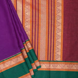 Mishrita Temple Border Chiffon saree - Purple