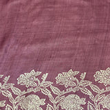 Tashi Blue Mirror Embroidered Tussar Saree