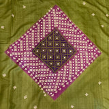Tushara Multicolour Kutch Work Tussar Saree