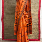Veena Golden Pheasant Tussar Saree