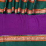 Mishrita Temple Border Chiffon saree - Purple