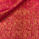 Vanasingaram Kanchi Silk Fabric - Red