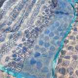 Mishrita Sky Blue Kota Saree